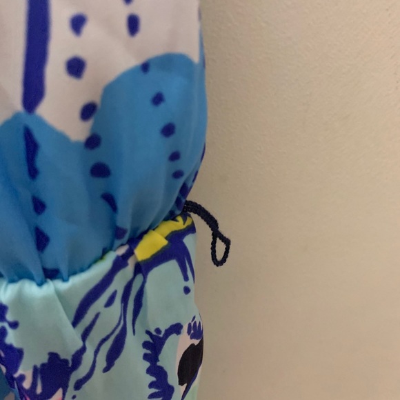 Lilly Pulitzer Deanna Print Romper Bright Navy - Picture 7 of 7